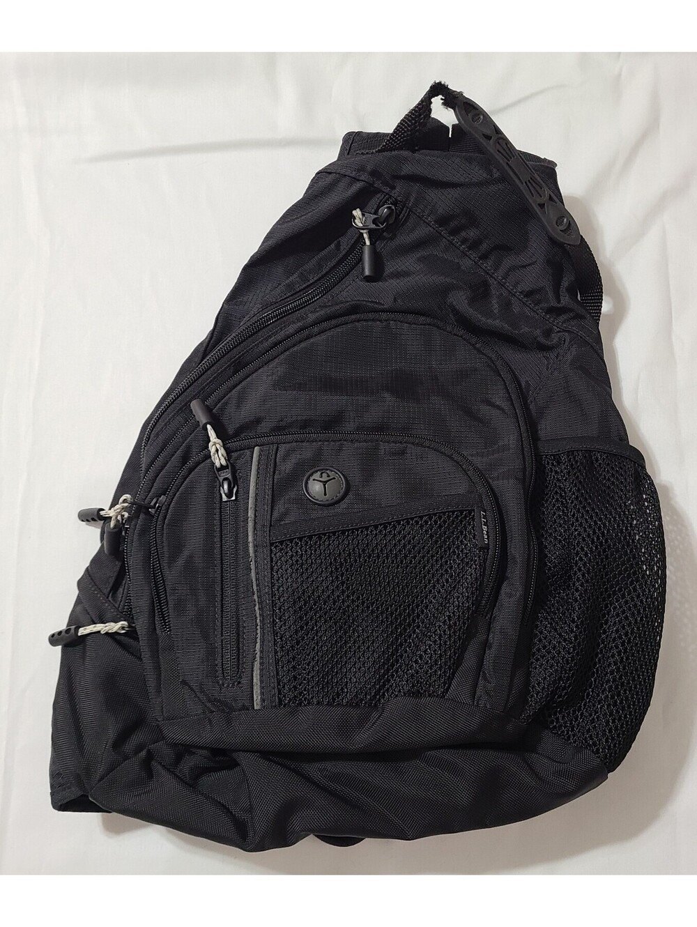 Vtg LL Bean X Ameribag Healthy Sling Back Bag Backpack  Black Ergonomic Outdoor